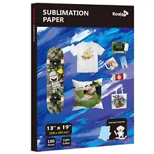 Koala Dye Sublimation Paper 13x19 100 Sheets for Sublimation Printer Transfer