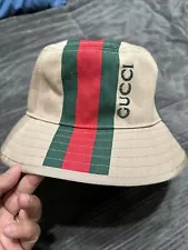 GUCCI BUCKET HAT WITH WEB