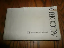 1996 Honda Accord Owner's Manuals - Vintage