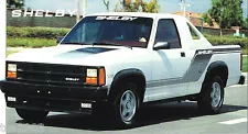 1989 / 1990 SHELBY DAKOTA PickUp SPEC SHEET / Brochure