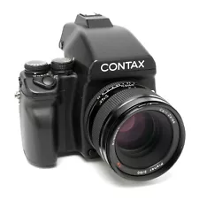 Contax 645 Medium Format Film SLR Camera w/ 80mm f/2 Lens, Prism, & Film Back