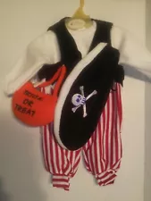 Halloween PIRATE for Geppeddo My Way Baby doll. Fits 18" to 22" babydoll-Hat/Bag