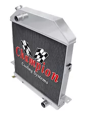 4 Row Western Champion Radiator for 1939 40 1941 Ford Deluxe Chevy Configuration