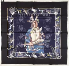 NWT HERMES DOUBLE FACE 90CM SILK SCARF Pani La Shar Pawnee BY KERMIT OLIVER NEW