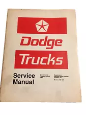 Dodge D-300 Pick-up Truck 1972-1973 OEM Shop Service Repair Manual Engine Guide