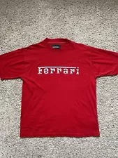 Vintage Ferrari T Shirt Velvet Collar XL Rare Grail Skate Supreme Car Red Race