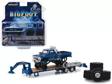 1974 FORD F-250 MONSTER TRUCK & GOOSENECK TRAILER BIGFOOT 1/64 GREENLIGHT 30054