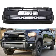 Front Bumper Upper Mesh Grille For Toyota Tundra TRD 2014-2017 Gloss Black Grill