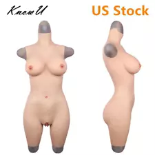 US Stock G Cup Silicone Breast Forms FullBody Suit For Transgender Crossdresser