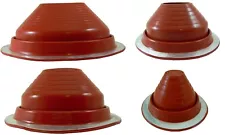 Dektite PIPE FLASHING: Red High Temp Silicone Pipe Boot (Flashing Sizes #1 - #9)