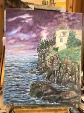 Maine Lighthouse 20 By 24 Inches