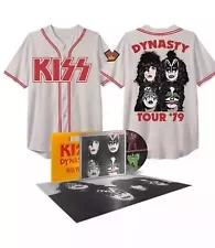 KISS DYNASTY 45TH ANNIVERSARY PICTURE DISC & 79 BASEBALL JERSEY MEDIUM PRESALE