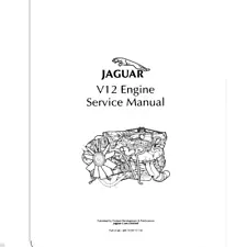 Service Workshop manual for Jaguar V12 Engine - 1995