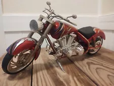 Arlen Ness Iron Legends Custom Motorcycles 1/6 Scale Red and Purple Chopper