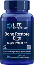 2 PACK SALE Life Extension Bone Restore Elite Super Potent K2 120 caps SAVE $9