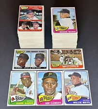 1965 O-PEE-CHEE BASEBALL SET (283 CARDS) MORGAN RC, CLEMENTE, ROSE, MAYS, MANTLE