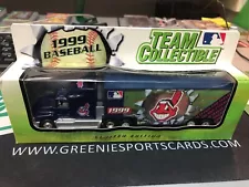 A04 CLEVELAND INDIANS 1999 TEAM COLLECTIBLE SEMI TRUCK WHITE ROSE CHIEF WAHOO