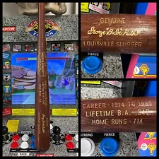 Babe Ruth H&B Louisville Slugger 125 Commemorative Bat w/ Gold Lifetime Stats