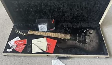 RARE 2019 Fender® QMT Pale Moon Ebony Stratocaster With Case & Candy NEAR MINT!