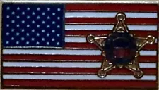 US SECRET SERVICE LAPEL PIN WITH AMERICAN FLAG 1.5” X 2.5” NEW IN PACKAGE