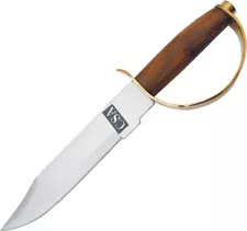 Pakistan D-Guard Bowie 203242 15 3/8" overall. 9" stainless bowie blade. Wood ha