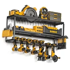 Power Tool Organizer for Tool Storage, Drill Holder Wall 7 Slots 3 Shelves