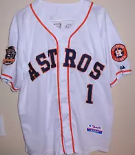 Majestic Houston Astros Carlos Correa #1 Jersey 2015 50th anniv patch size 44