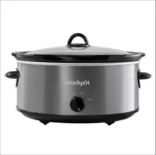 Crock-Pot 7-qt Manual Slow Cooker. Polished stainless steel finish -Charcoal.