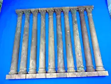 10 Antique NOS Corinthian HALF COLUMNS 18.5"H ~ Clock, Funiture Restoration Pcs