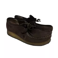 Clarks Originals Wallabee Women's Chukka Boots Comfort Shoes Dark Brown Size 6.5