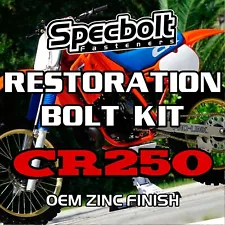 Specbolt Restoration Bolt Kit For Honda CR250 Fasteners ORIGINAL ZINC CR 250 (For: 1983 Honda CR250R)