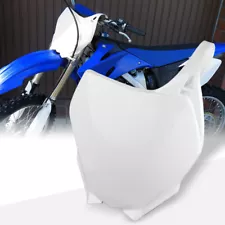 White Front Number Plate For YAMAHA YZ125 YZ250 2006-2014 YZ250F YZ450F 2006-09 (For: 2006 Yamaha YZ450F)