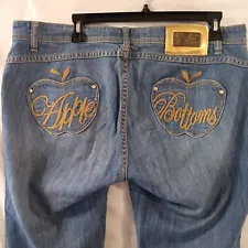 Vintage Apple Bottom Jeans Womens 14 Low Rise Straight Embroidered Denim Y2k