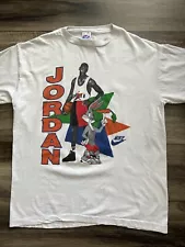 Vintage 90s Space Jam Michael Jordan Bugs Bunny T-shirt Gray Single Stitch Sz L