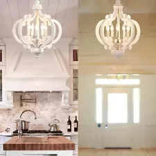 5 Lights French Country Chandeliers Rustic Pendant Lighting for Living Room