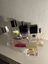 Collection of clean empty perfume bottles