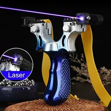 Hunting Professional Catapult Laser Slingshot With Rubber Aim Point Target HOT