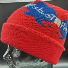 Vintage Pabst Blue Ribbon PBR Beer Winter Knit Hat Beanie Skiing Snowboard