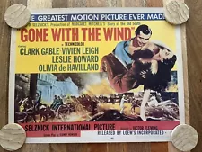 1954 Authentic Gone With the Wind Movie Poster 2nd Release R54/204