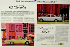 1962 Chevrolet Impala Convertible 1962 Chey II 300 Original Print Ad 8.5 x 11"