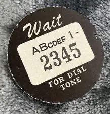 Vintage 1950's WAIT rotary telephone NEW CUSTOM dial card X1: Your Letter & #'s