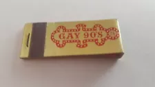 Matchbook Gay 90's Beverly Hills MINI. Missing 1 match. H5