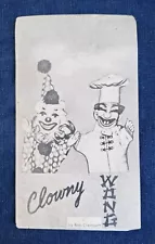 1949 A Time For Beany Clowny & Wong Puppet TV Show Advertising Card Bob Clampett