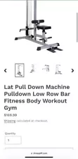 GDLF LAT Pull Down Machine Low Row Cable Fitness Exercise Body Workout Strength