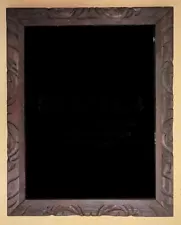 Large Thick rustic carved wood frame