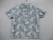 Polo Ralph Lauren Linen Blend Hawaiian L Shirt Koi Fish All Over Carp Camp $125