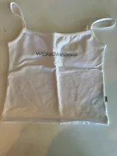 Discontinued Wicked Weasel White Tank Top Crop Top Size M