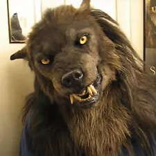 Wolf head mask, artificial latex mask, costume, party props