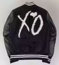 XO Weeknd Varsity Bomber Black Jacket For Men & Women