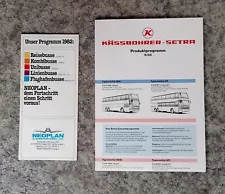 Neoplan Skyliner 1982 Kässbohrer Setra S216 Royal 1985 Omnibus Bus IAA Prospekte